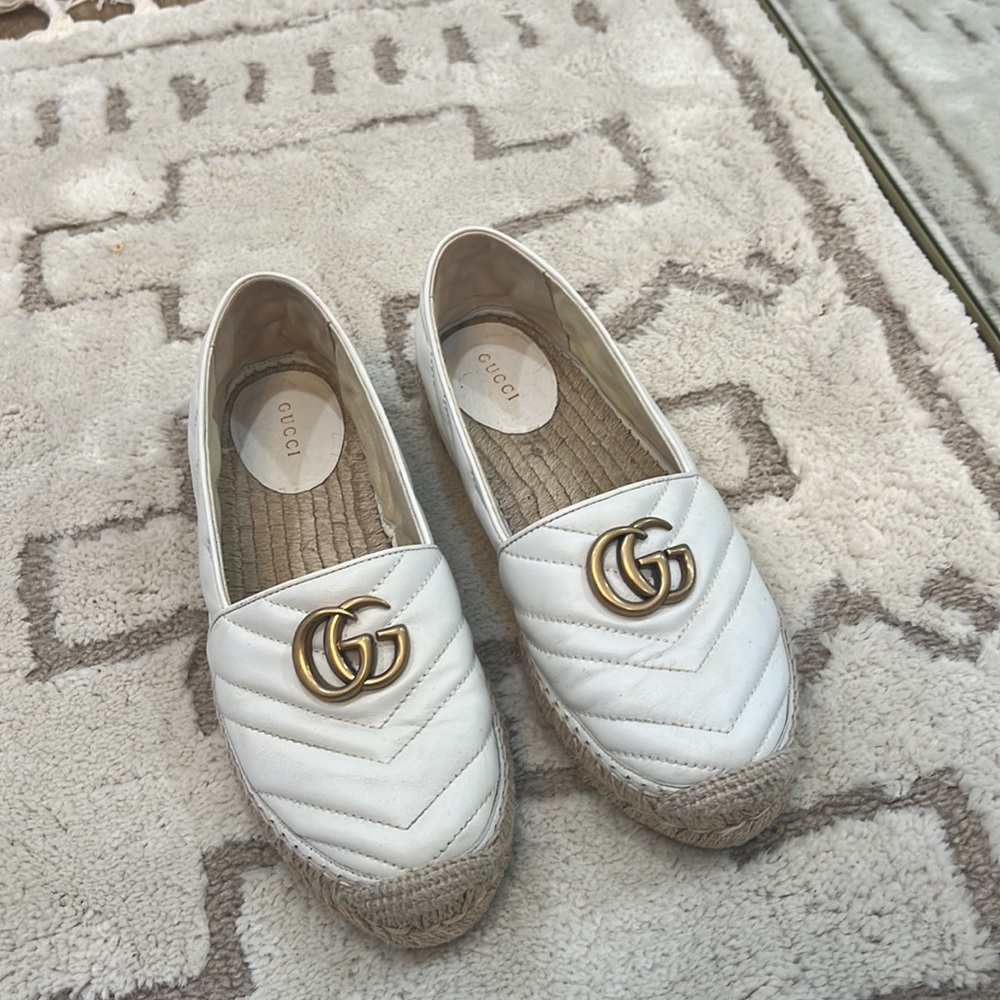 Gucci GG marmont quilted leather platform espadrilles - Picture 3 of 3